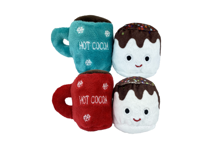 ぬいぐるみ  Hot Chocolate with Marshmallows Hot Cocoa with Marshmallow 2pk | Multipet