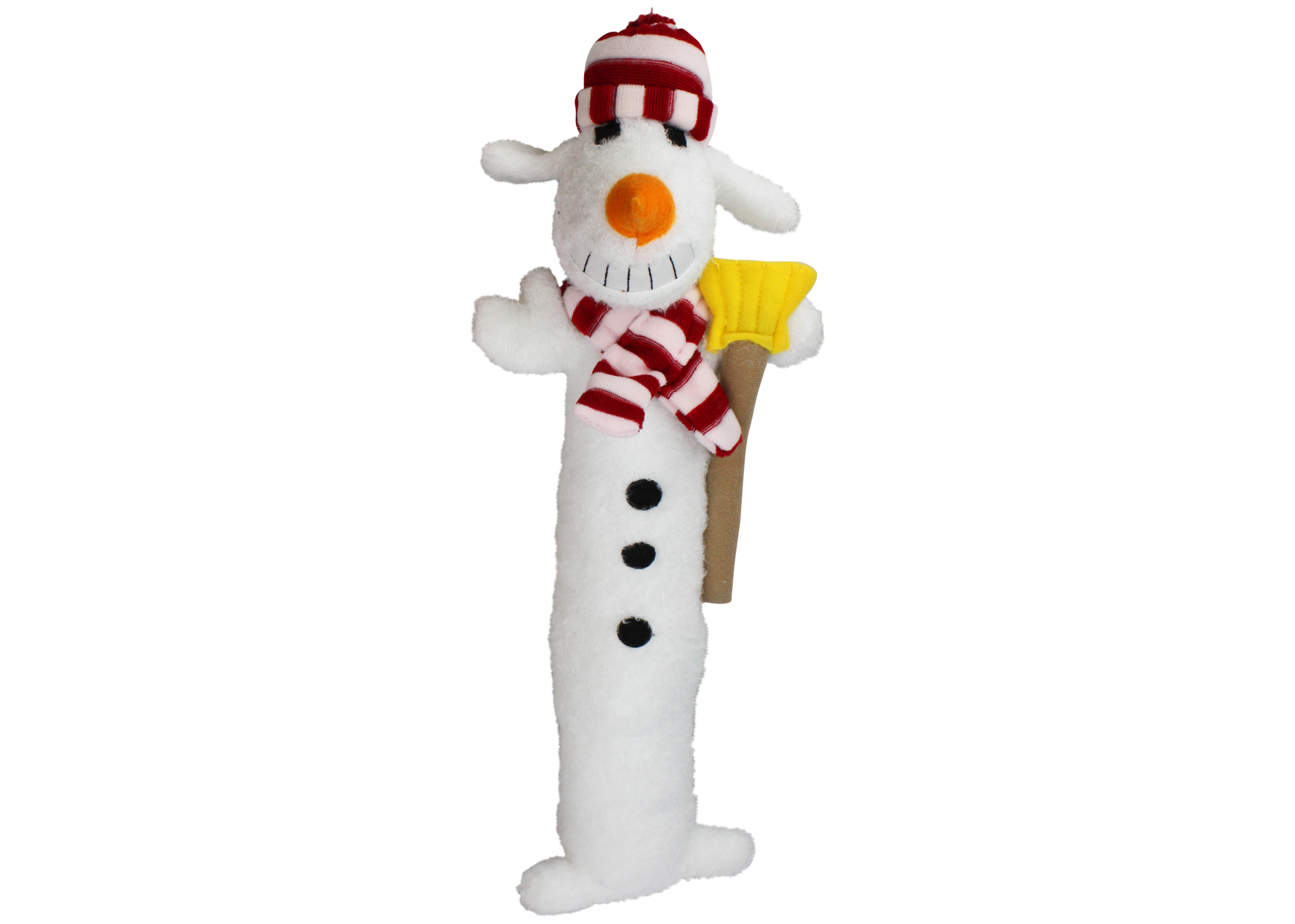 Holiday Snowman Loofa Dog Toys xLarge 18" Long Soft Plush Sqeaker Retreivers 