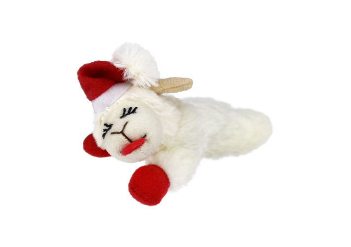Lamb Chop® Cat Toy with Santa Hat