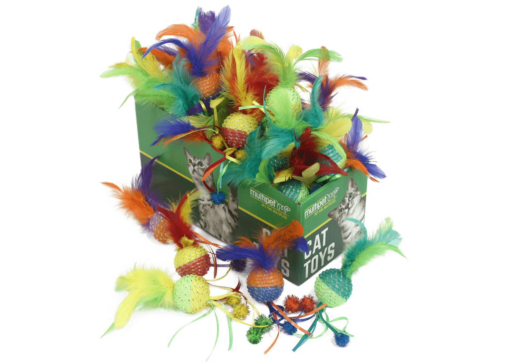 Mesh Ball Cat Toys, 30 Piece PDQ Multipet