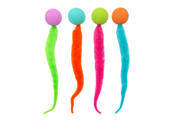 Foam Ball with Tail 4pk