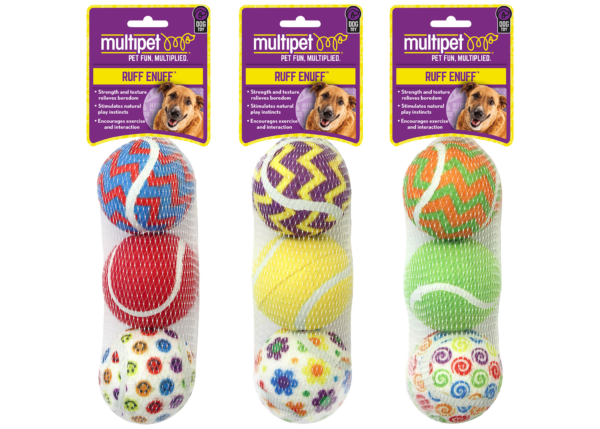 Tennis Ball 3-Pack Bright Colors