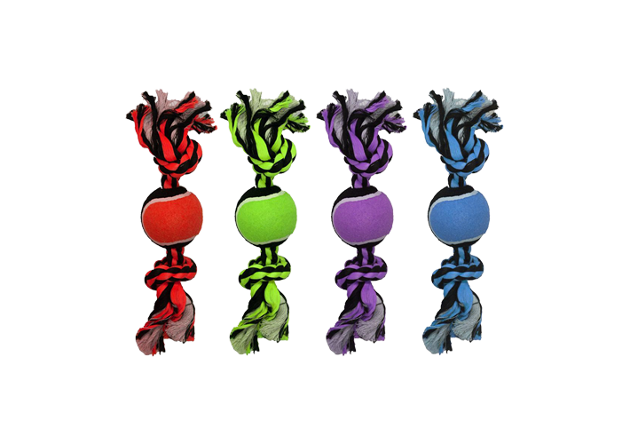 Nuts For Knots™ 2Knot Rope W/ Tennis Ball Multipet