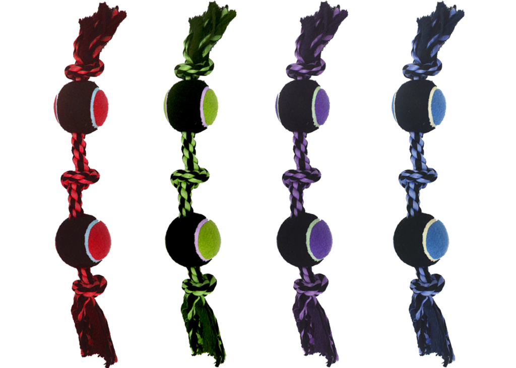 Nuts For Knots™ 3Knot Rope W/ 2 Tennis Balls Multipet