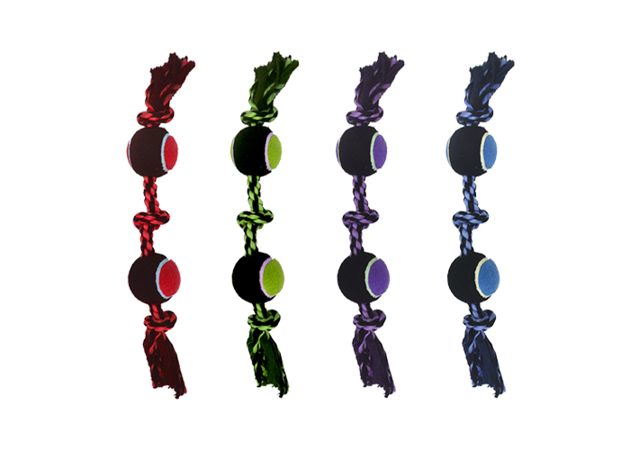 Nuts For Knots™ 3Knot Rope W/ 2 Tennis Balls Multipet