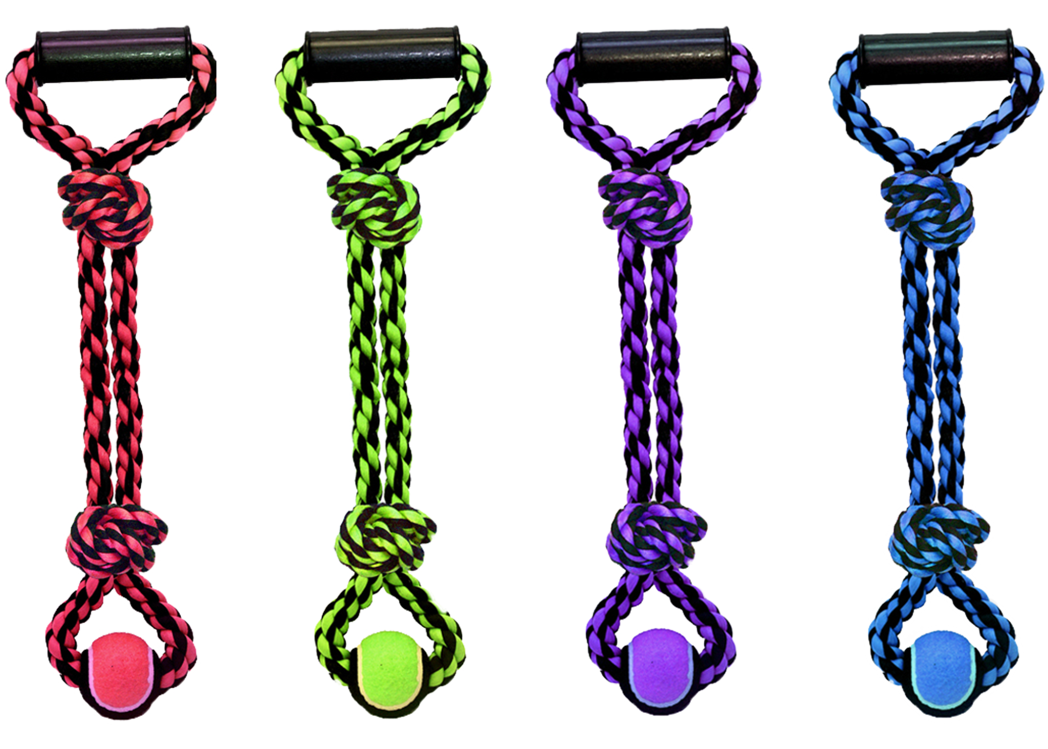 Nuts For Knots™ 2Knot Rope Tug w/ Tennis Ball Multipet