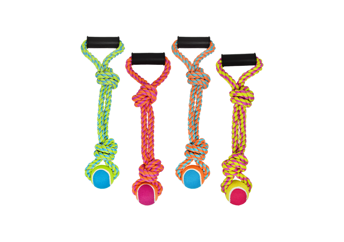 Nuts For Knots® 2-Knot Rope Tug w/ Tennis Ball