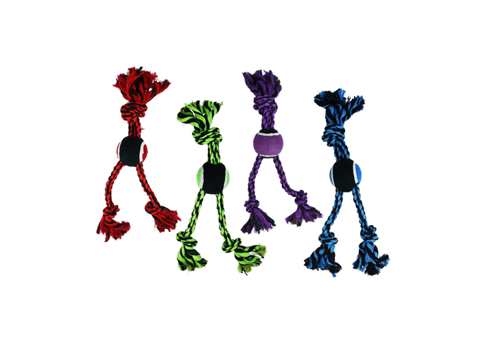 Nuts For Knots™ 3Knot Rope W/Tennis Ball Multipet