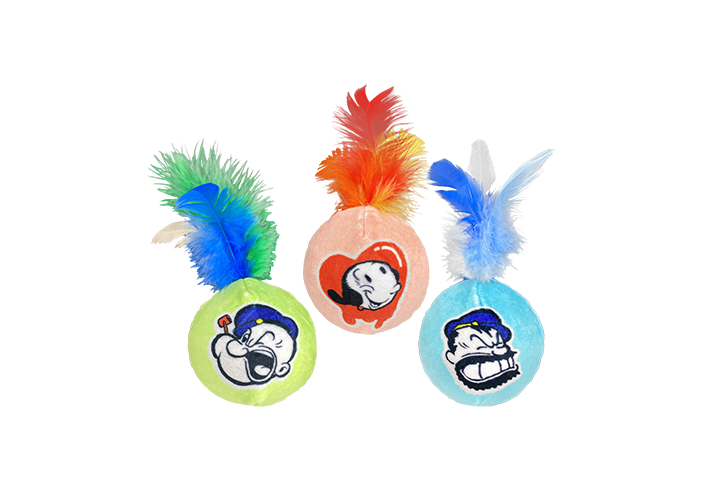 Popeye® Cat Ball with Feathers