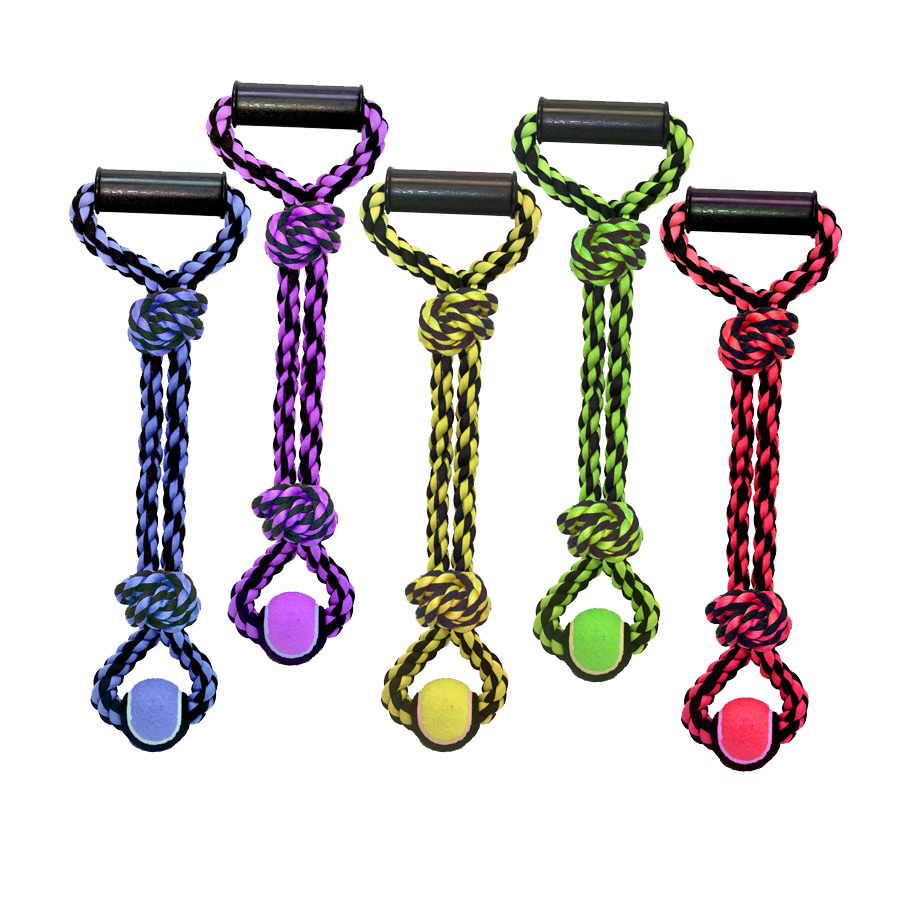Nuts For Knots™ 2Knot Rope Tug w/ Tennis Ball Multipet